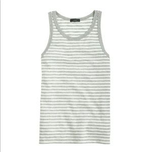 J. Crew Classic Gray Stripe Tank Top XS